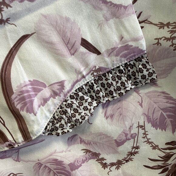 Crabtree & Evelyn Bamboo Vintage Toile Pajama Set S Ruffle Sleepwear NWT - Picture 7 of 16